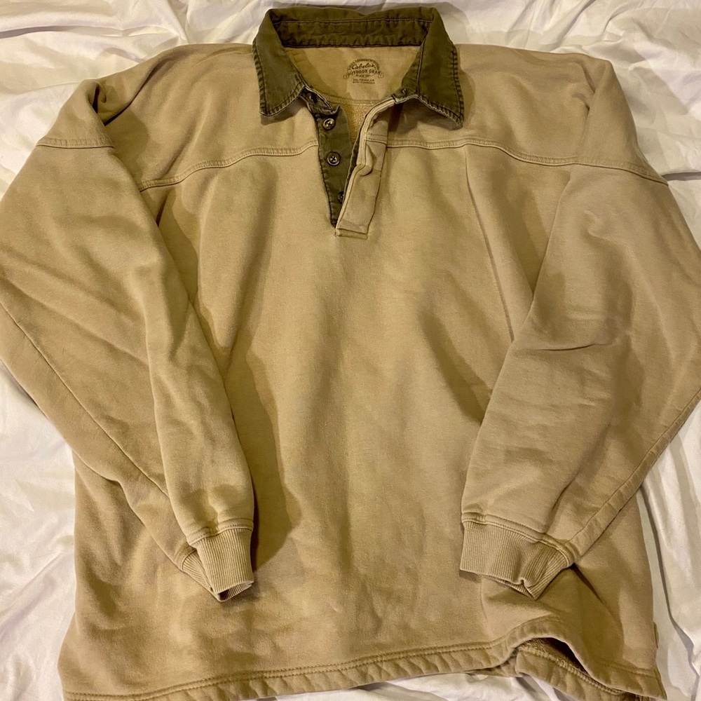 Cabelas pullover Henley sweater